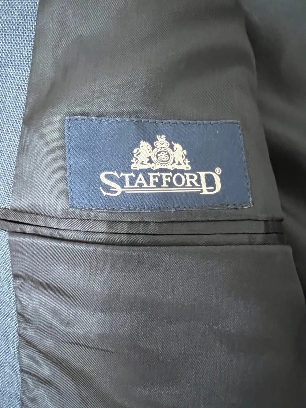 Stafford Navy Blue Men's Blazer, Size 42R